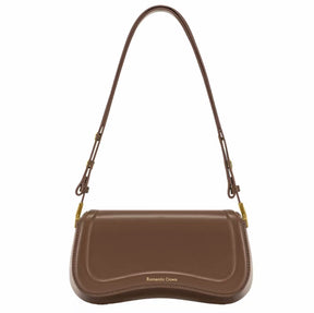 BOLSA TIRACOLO Feminina Elegante - Couro Preto om Alça Ajustável (ROMANTIC CROWN)