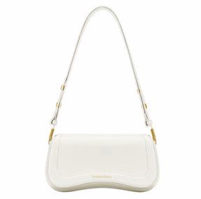 BOLSA TIRACOLO Feminina Elegante - Couro Preto om Alça Ajustável (ROMANTIC CROWN)
