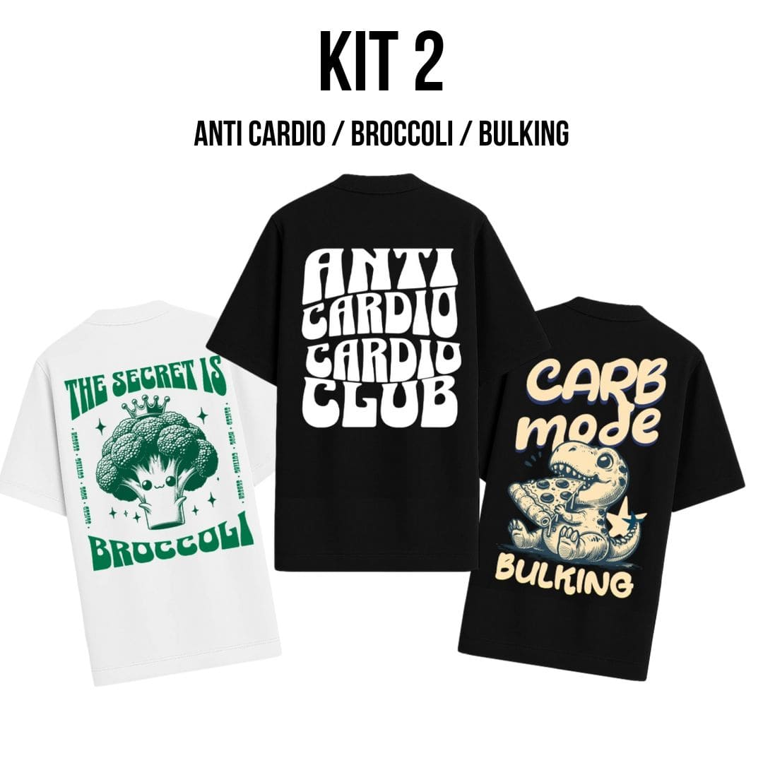 KIT 3 Camisetas Oversized BZN