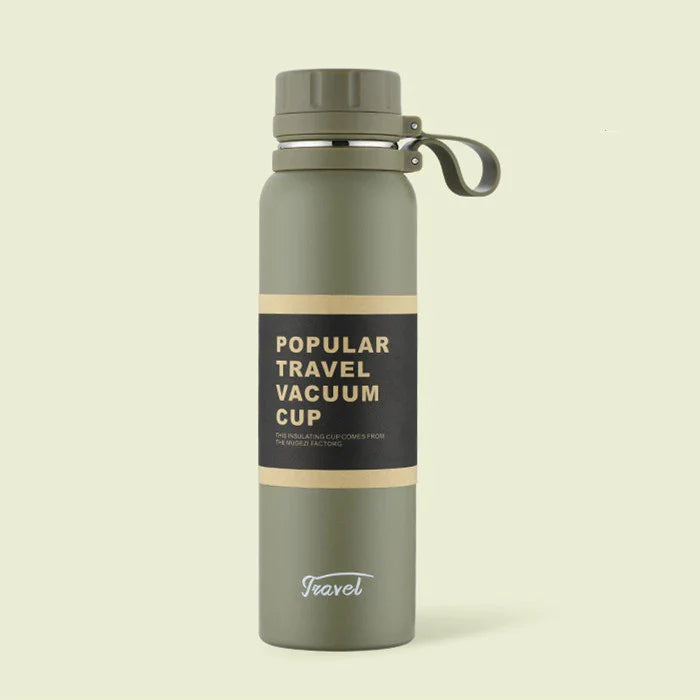 Garrafa Térmica em Aço Inoxidável 650ml / 850ml / 1100ml – Travel à Vácuo, Esportiva e Antivazamento
