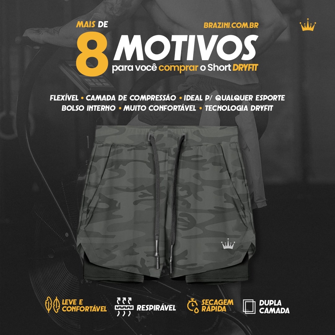- Kit Campeão: 2 Shorts Dry-Fit™ de Compressão + 2 Camisetas Tech DryFit™ BZN